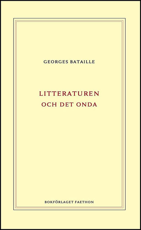 Bataille, Georges | Litteraturen och det onda