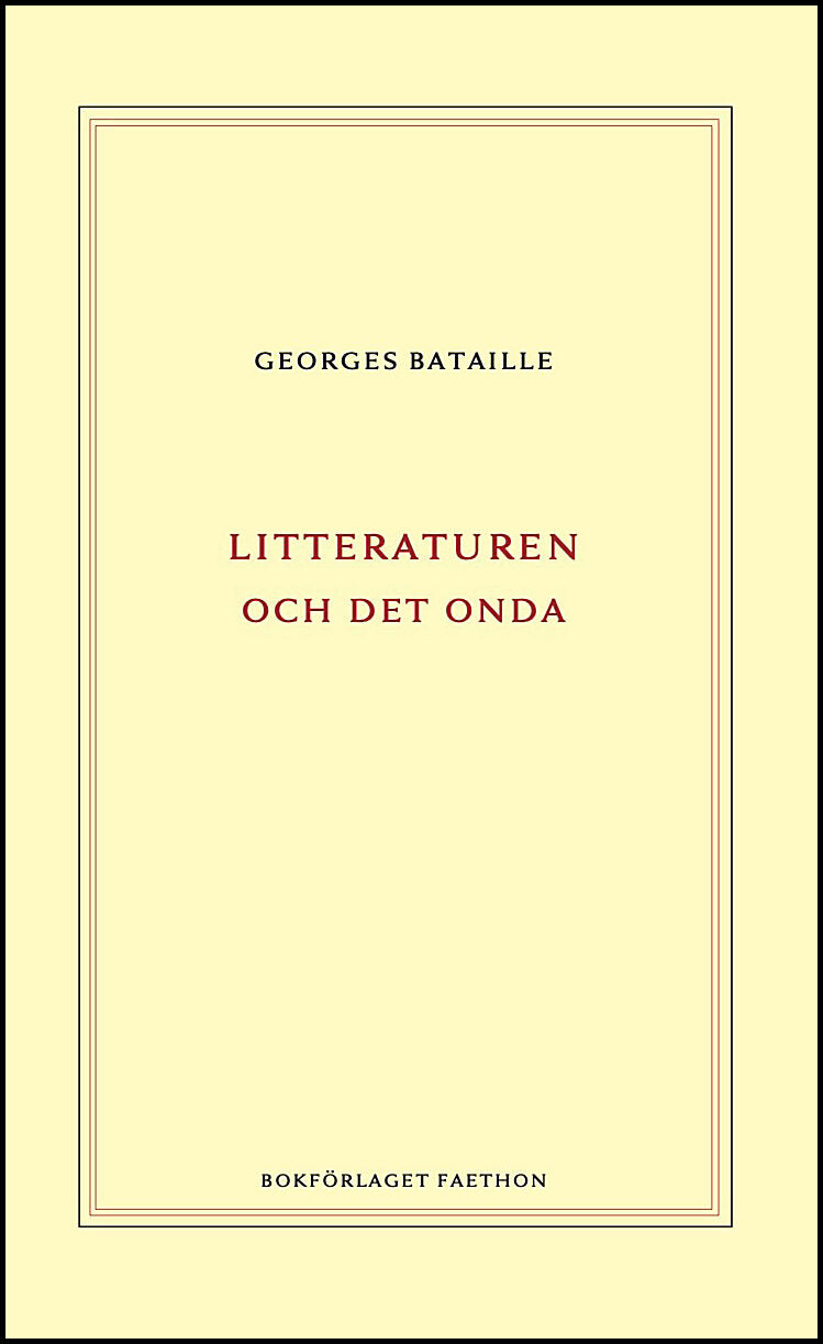 Bataille, Georges | Litteraturen och det onda