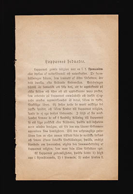 [Hofberg, H. ] (Herman 1823-1883) | Lapparnes hedna tro af H