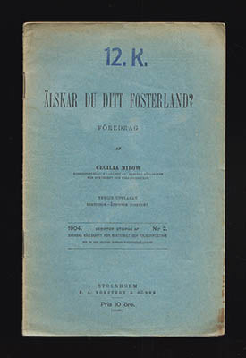 Milow, Cecilia | Älskar du ditt fosterland? : Föredrag