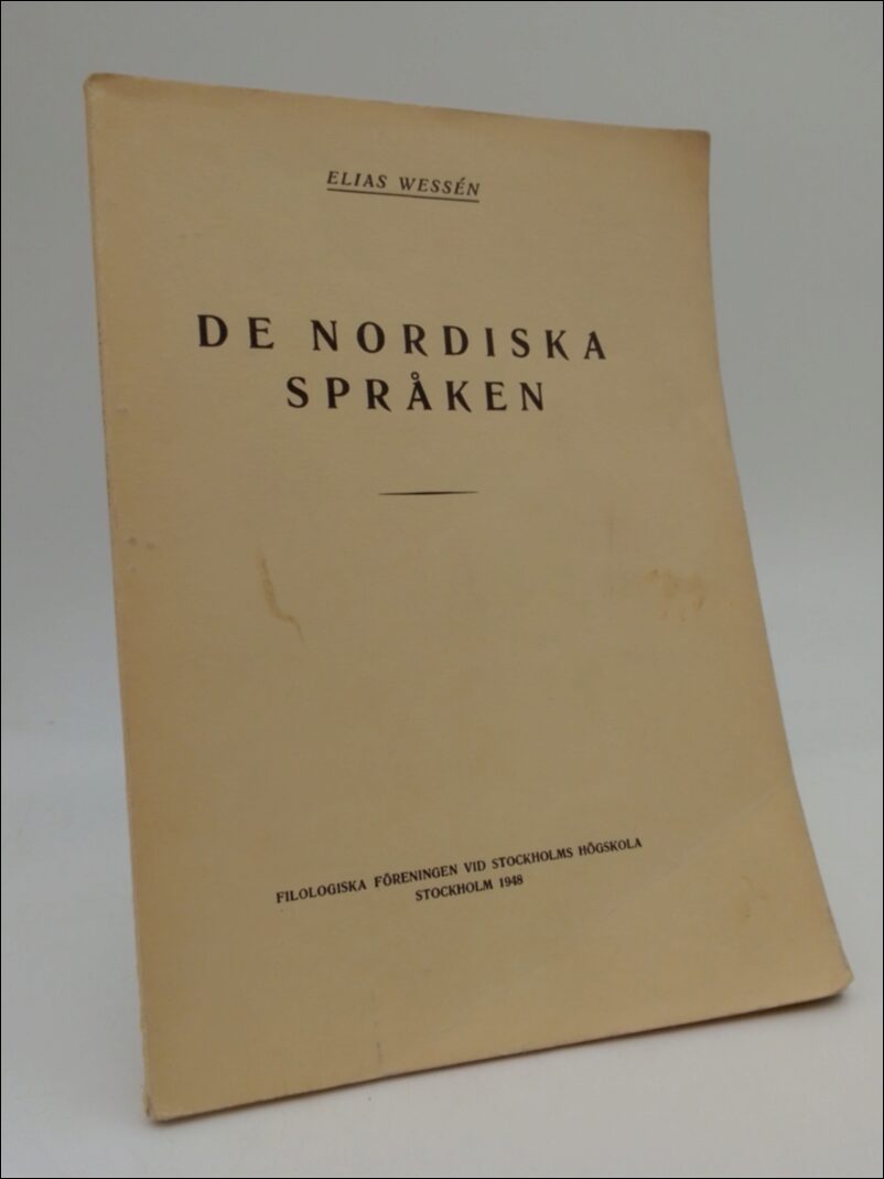 Wessén, Elias | De nordiska språken