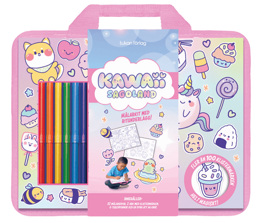 Kawaii sagoland : Målarkit med ritunderlägg!