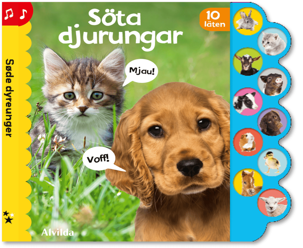 Söta djurungar. Ljudbok med 10 ljud
