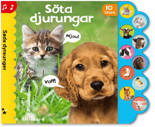 Söta djurungar. Ljudbok med 10 ljud