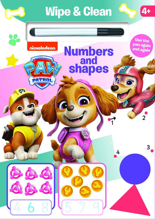 Nickelodeon Paw Patrol. Wipe & Clean : Numbers and shapes
