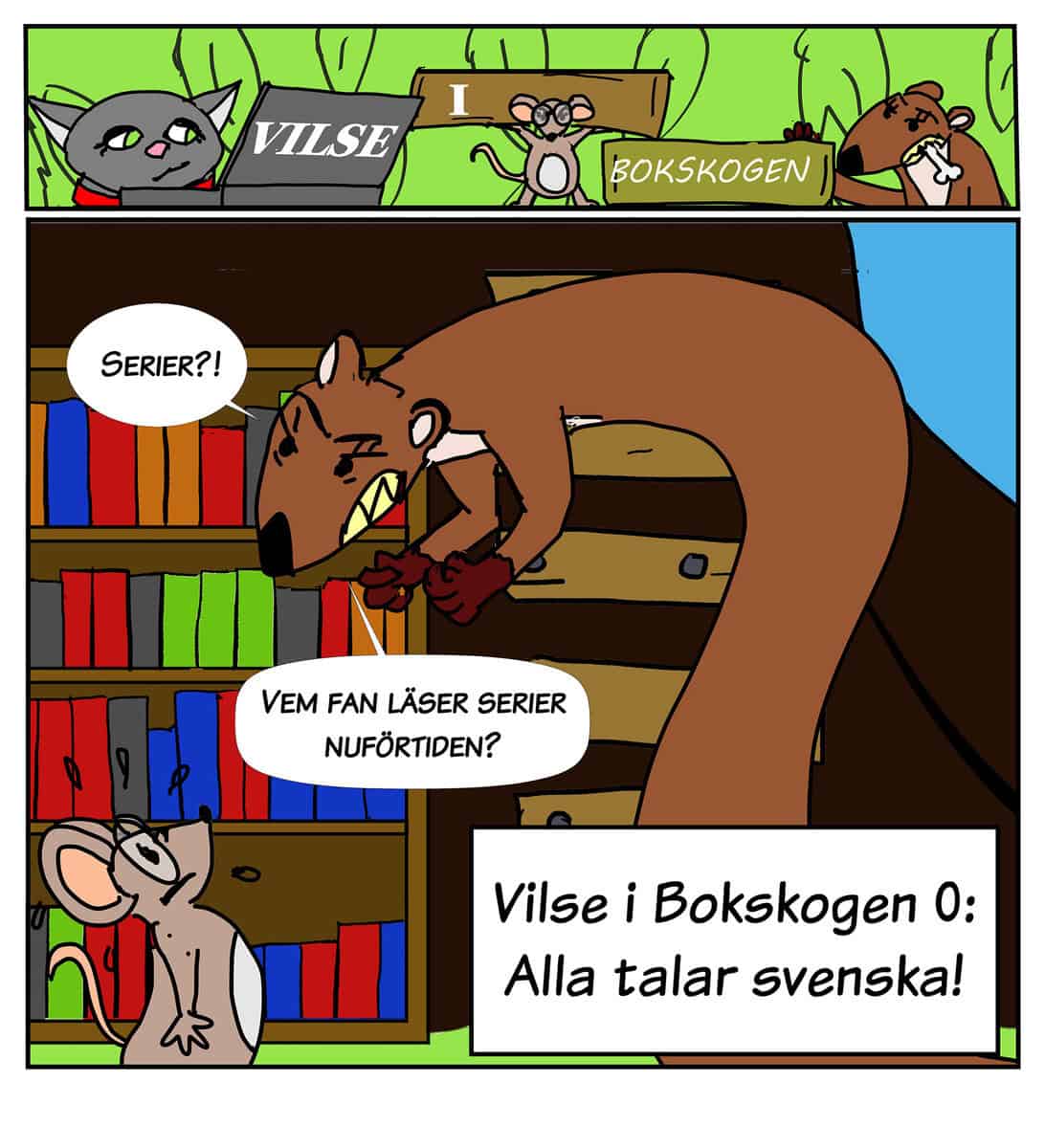 Sieurin, Erik | Vilse i Bokskogen : Alla talar svenska
