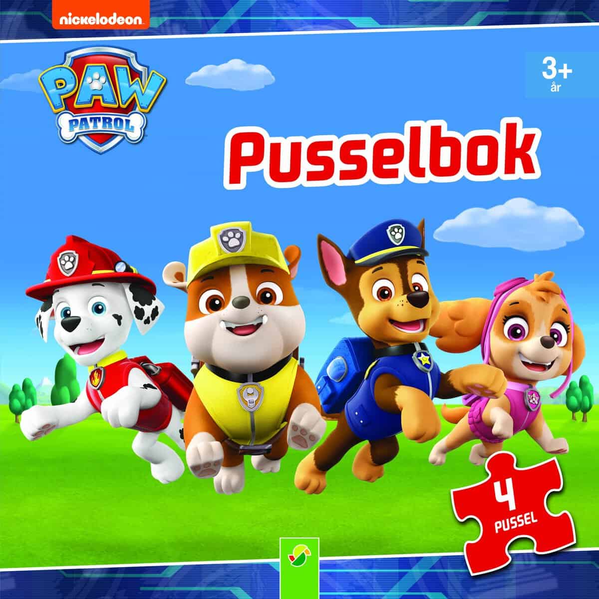 Pusselbok Paw patrol : 4 pussel