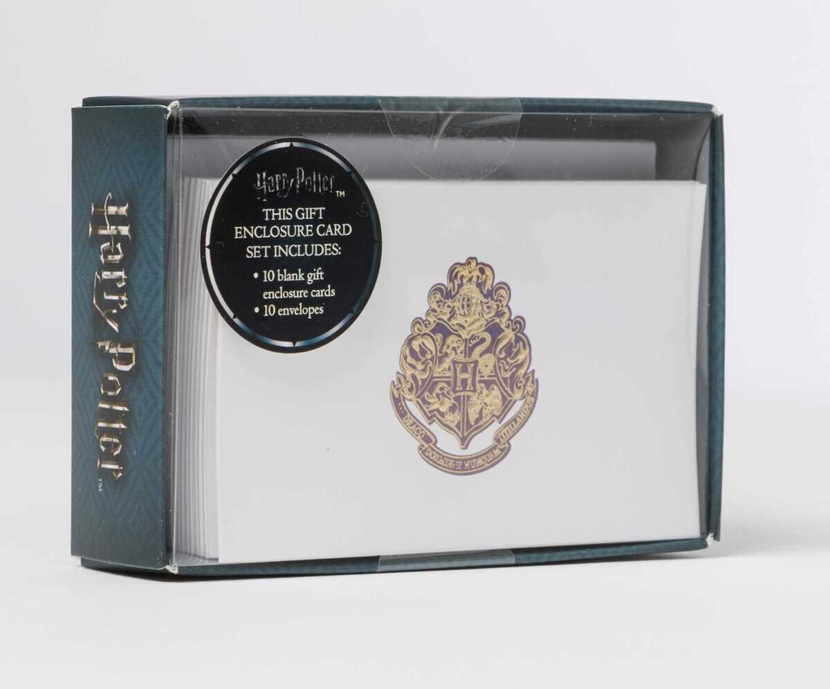 Insight Editions | Harry potter : Hogwarts crest foil gift enclosure cards