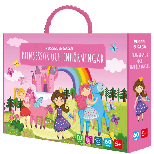 Pussel & saga. Prinsessor och enhörningar