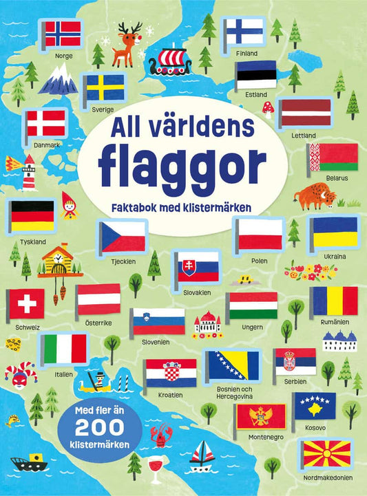 Bathie, Holly | All världens flaggor : Faktabok med klistermärken