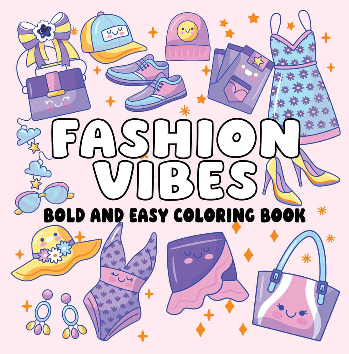 Fashion Vibes Bold and Easy Coloring Book
