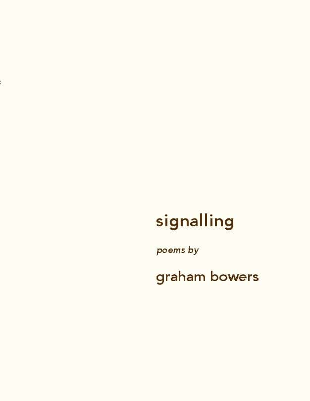 Bowers, Graham | signalling