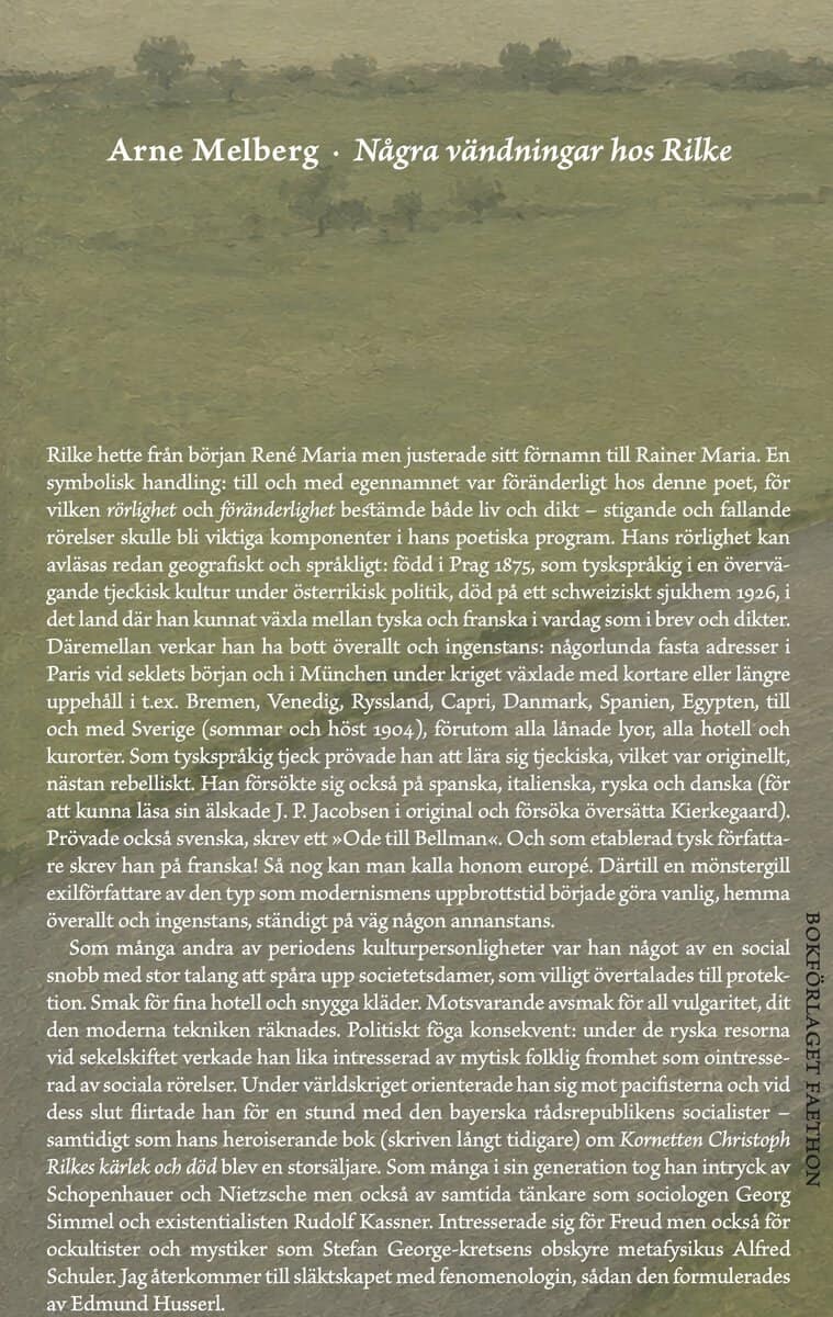 Melberg, Arne | Några vändningar hos Rilke