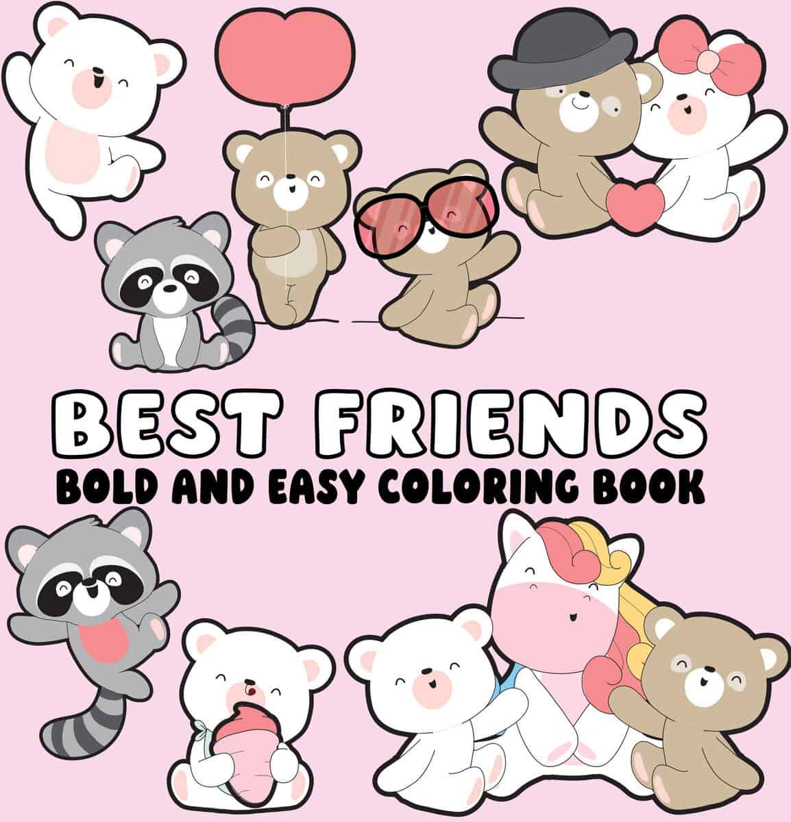 Best Friends Bold and Easy Coloring Book