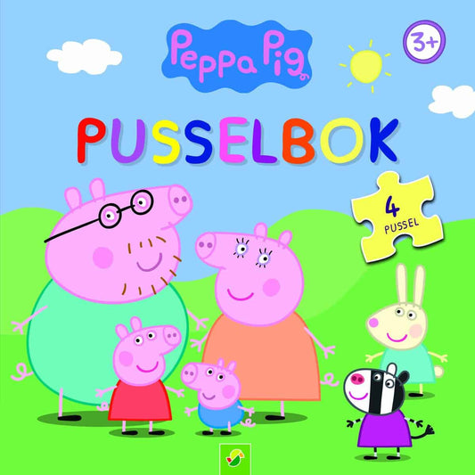 Pusselbok Peppa Pig : 4 pussel