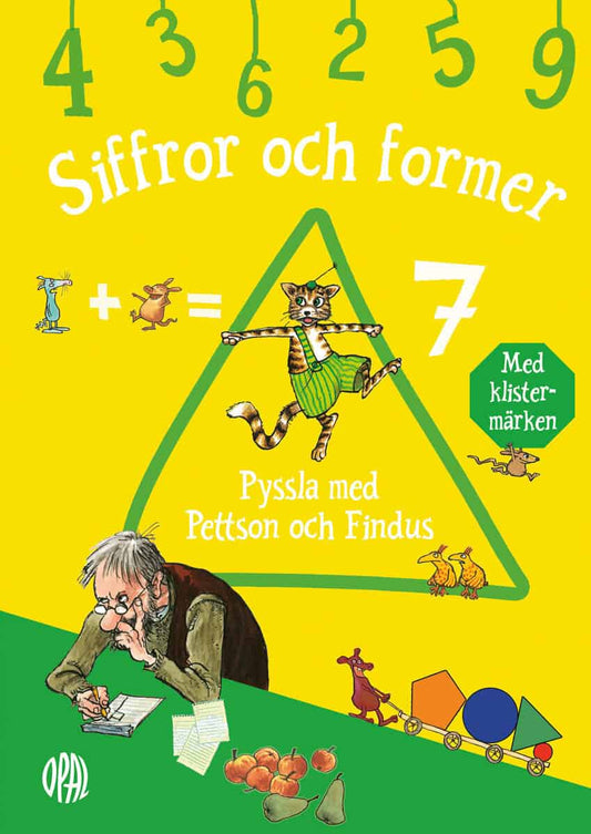 Nordqvist, Sven | Eriksson, Anja | Pyssla med Pettson och Findus : Siffror och former med klistermärken