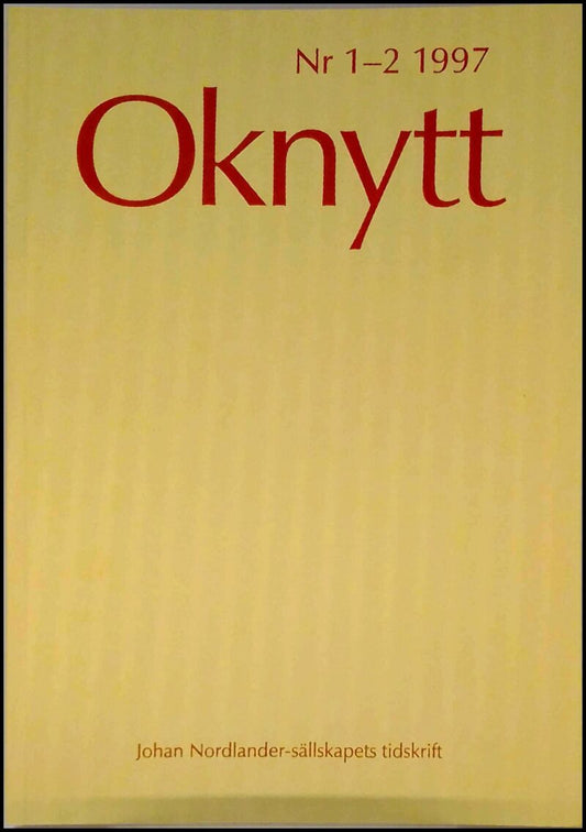 Oknytt | 1997 / 1-2