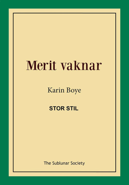 Boye, Karin | Merit vaknar (stor stil)