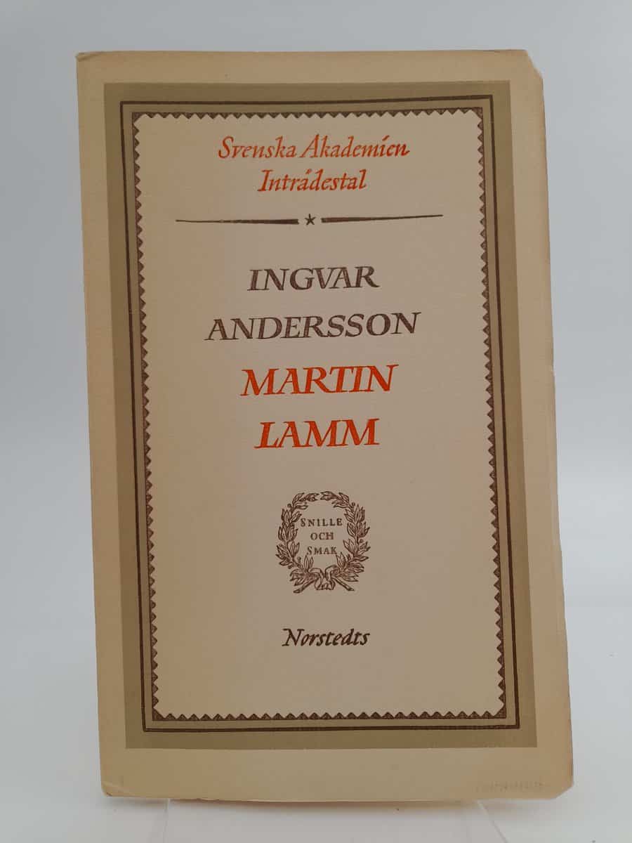 Andersson, Ingvar | Martin Lamm : inträdestal i Svenska akademien