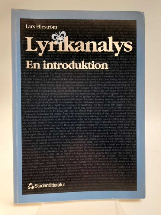 Elleström, Lars | Lyrikanalys : En introduktion