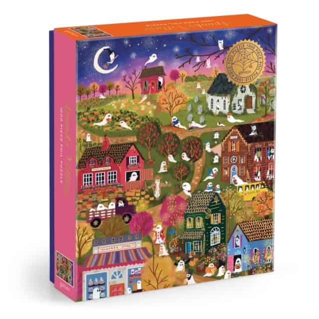 Galison | Joy Laforme Spooky Village 1000 Piece Foil Puzzle