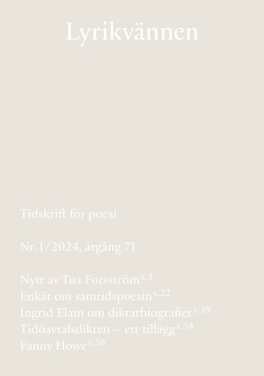 Forsström, Tua | Hasselmark, Nils-Åke | Janson, Erik | Palo, Katja | Monteverde Burrau, Elis | Elam, Ingrid | Howe, Fann...