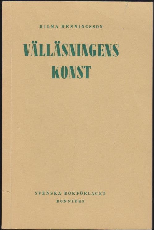 Henningsson, Hilma | Välläsningens konst