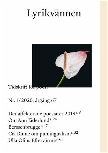 Lyrikvännen | 2020 / 1