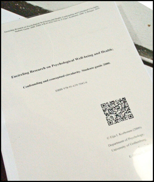 Korhonen, Eija I. | Encircling Research on Psychological Well-being and Health. Confounding and conceptual circularity. ...