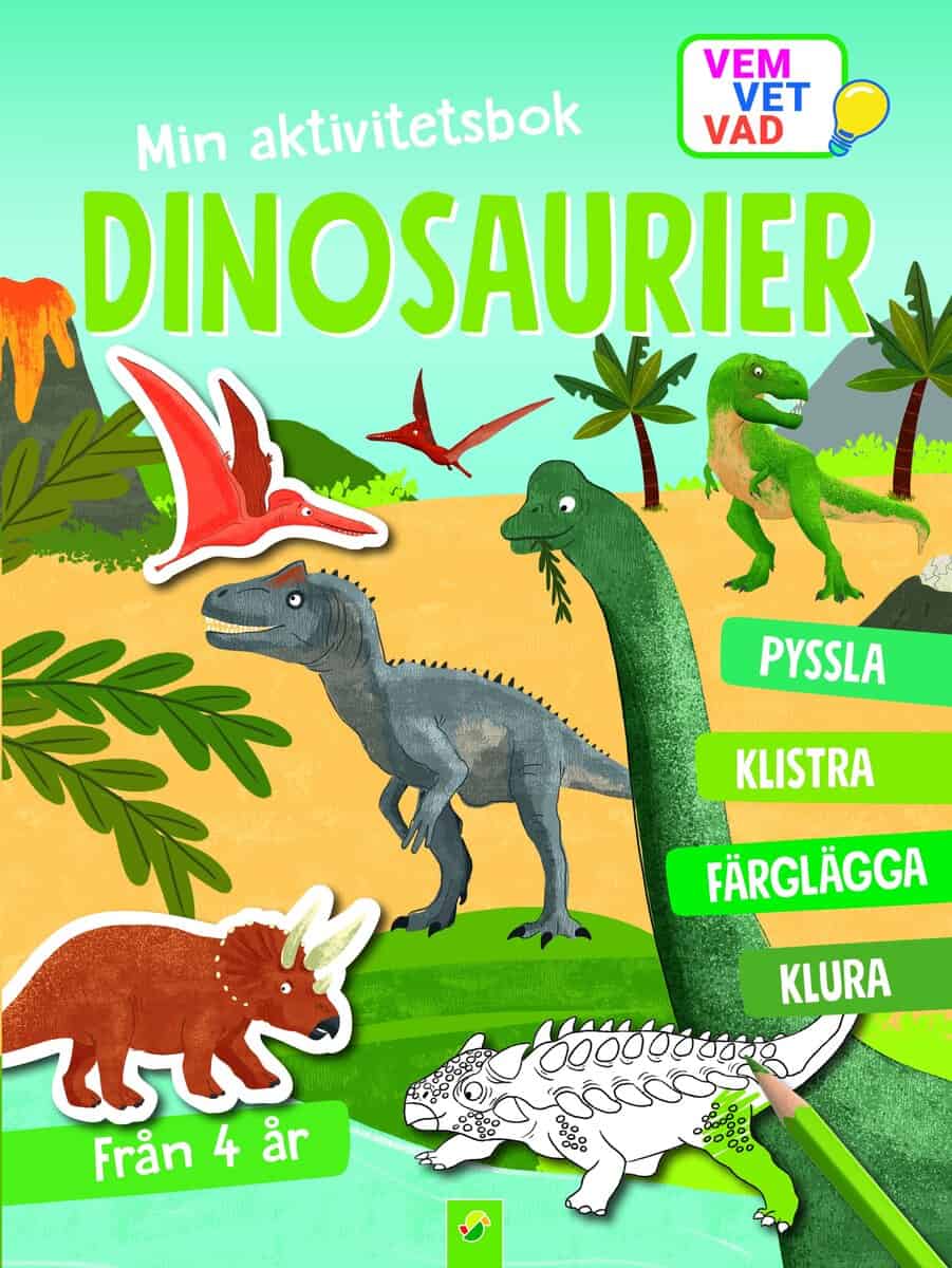 Min aktivitetsbok dinosaurier : Med klistermärken