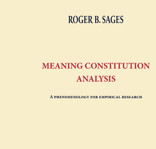 SAGES, ROGER | Meaning Constitution Analysis av Roger B. Sages