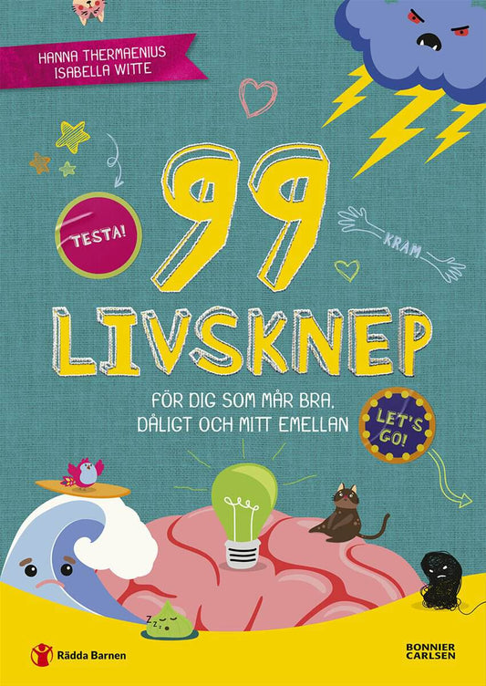 Thermaenius, Hanna | 99 livsknep för dig som mår bra, dåligt och mittemellan : En bok om psykisk hälsa och känslor för d...