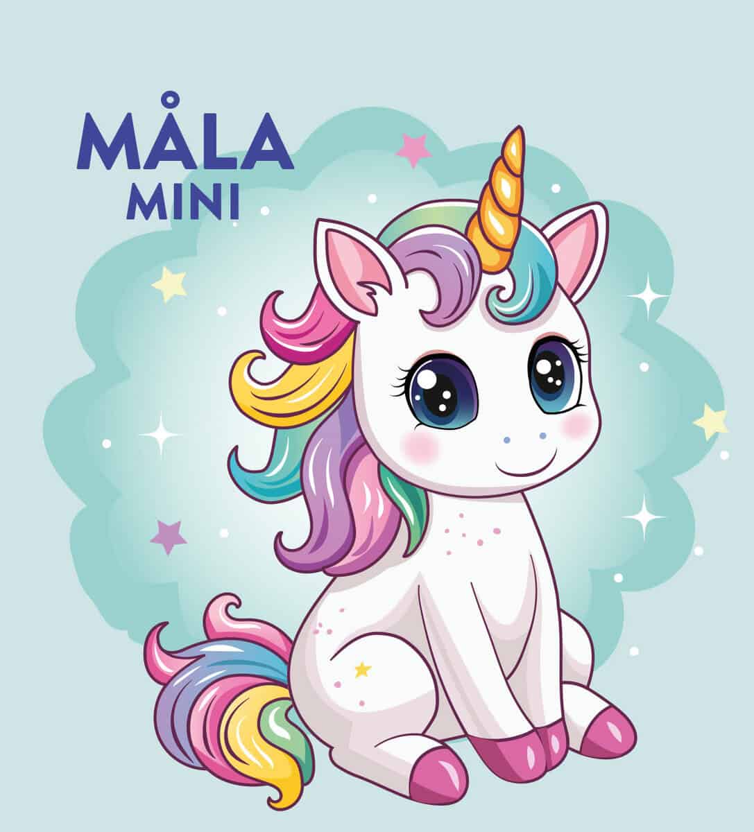 Måla mini : Supersöta enhörningar