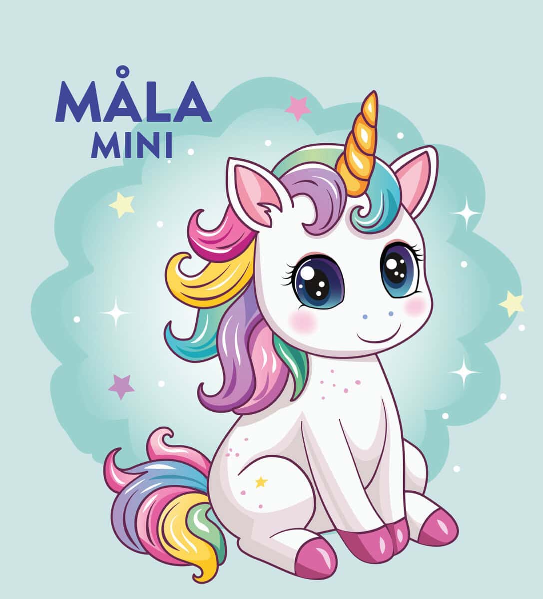 Måla mini : Supersöta enhörningar