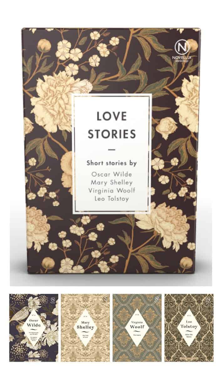 Wilde, Oscar | Shelley, Mary | Tolstoy, Leo | Woolf, Virginia | Box with four Love Stories