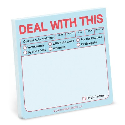 Knock Knock | Knock Knock Deal with This Sticky Note (Pastel Edition)