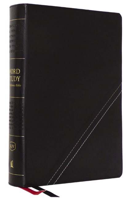 KJV, Word Study Reference Bible, Leathersoft, Black, Red Letter, Comfort Print