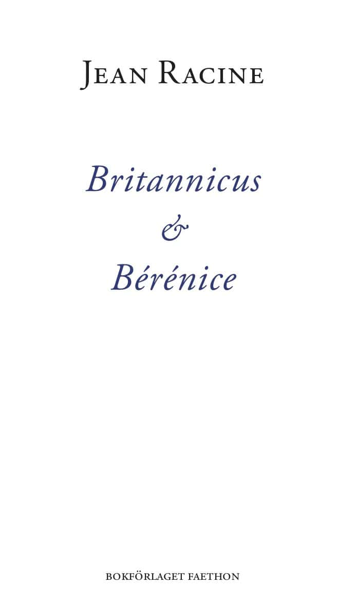 Racine, Jean | Warkander, Sofia | Barthes, Roland | Britannicus & Bérénice