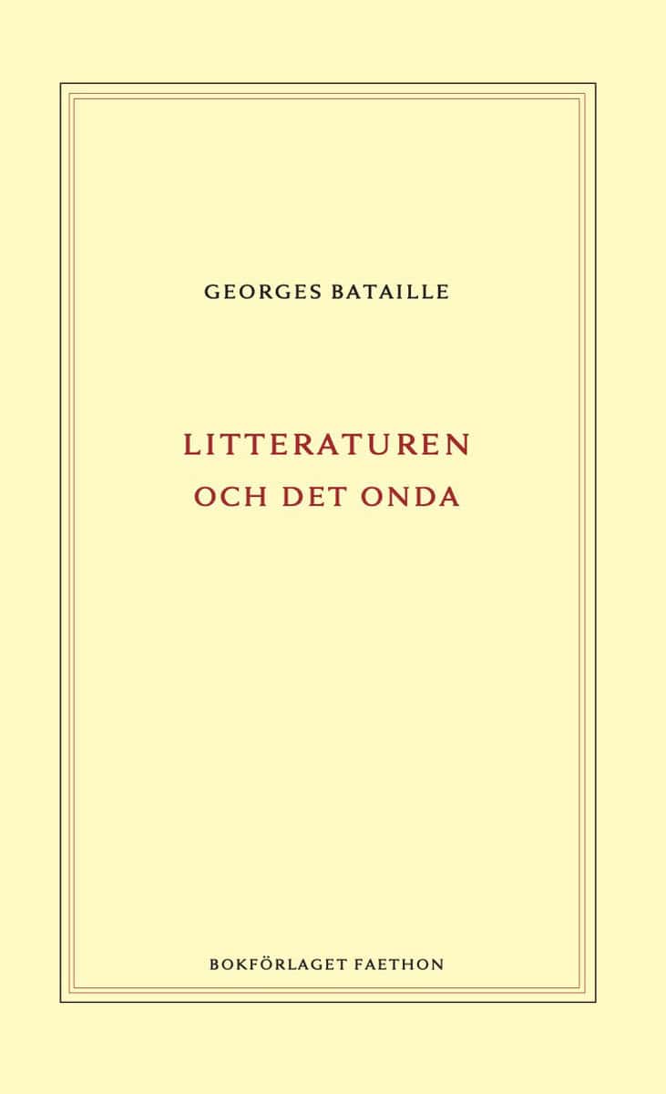 Bataille, Georges | Litteraturen och det onda