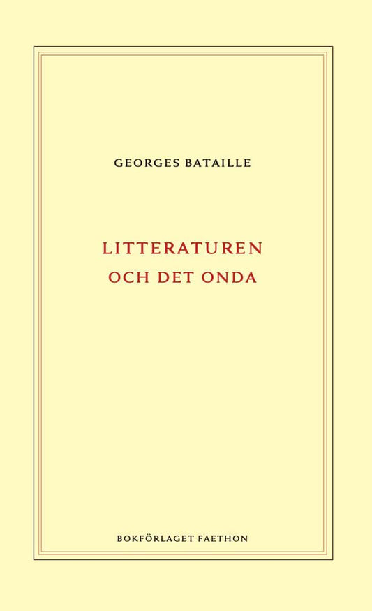 Bataille, Georges | Litteraturen och det onda