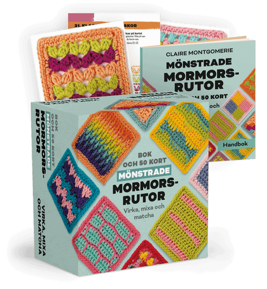Montgomerie, Claire | Mönstrade mormorsrutor Bok och 50 kort : Virka, mixa och matcha