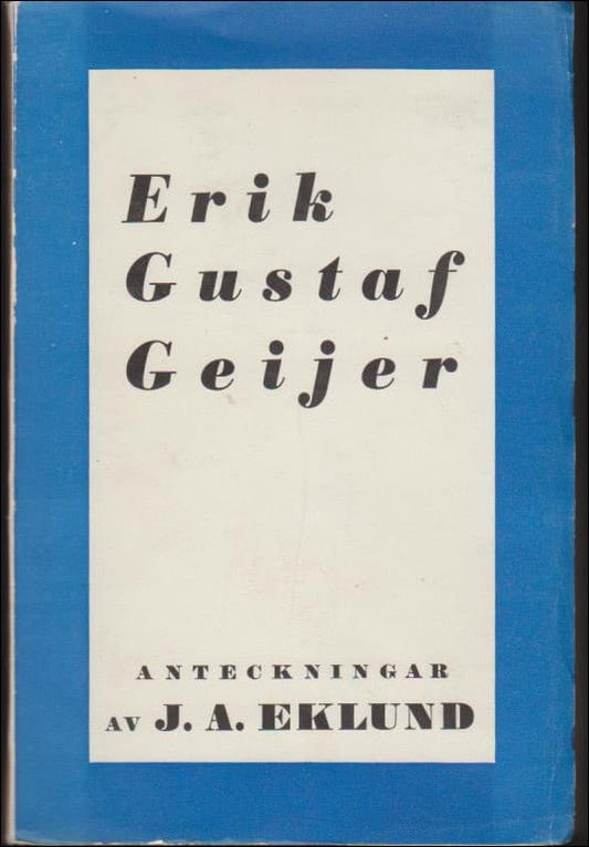 Eklund, J. A. | Erik Gustaf Geijer