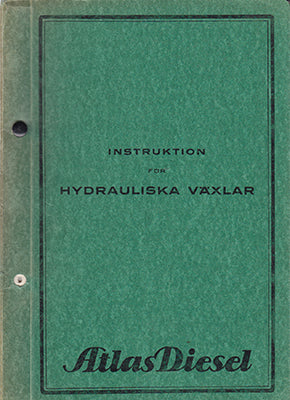 Instruktion för hydrauliska växlar : [Atlas Diesel]