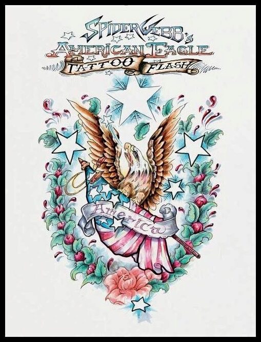 Webb, Spider | Spider webbs american eagle tattoo flash