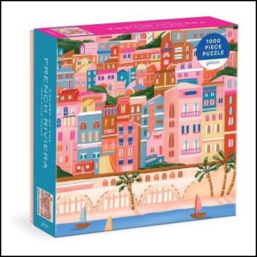 Galison | Colors Of The French Riviera 1000 Piece Puzzle in Square Box