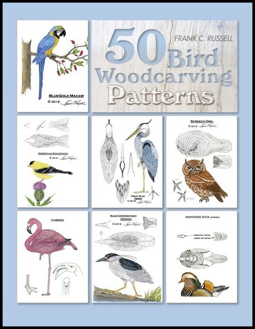 Frank C. Russell | 50 Bird Woodcarving Patterns
