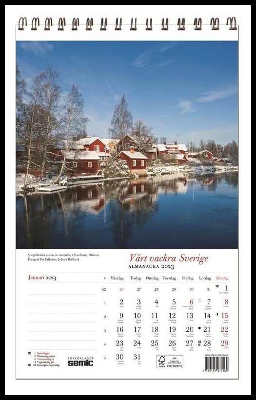 Vårt vackra Sverige almanacka 2023