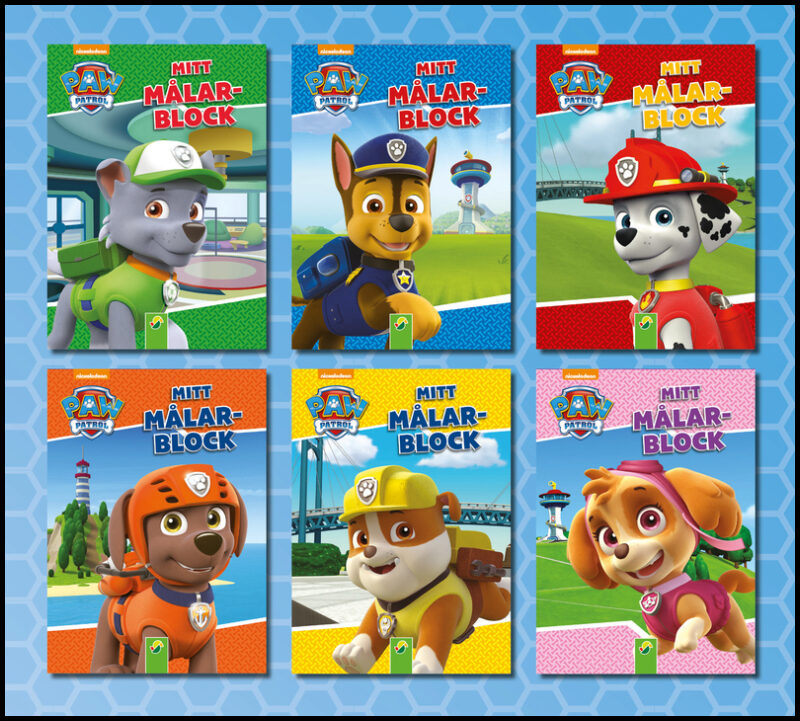 Mitt målarblock Paw Patrol : 6 målarblock i ett
