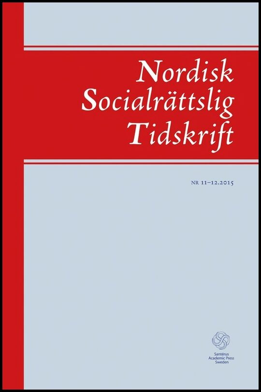 Nordisk socialrättslig tidskrift 11-12 (2015)