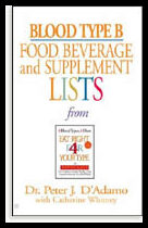 D'Adamo, Peter| Whitney, Catherine | Blood Type B : Food, Beverage & Supplement Lists